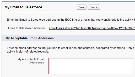 My Email to Salesforce