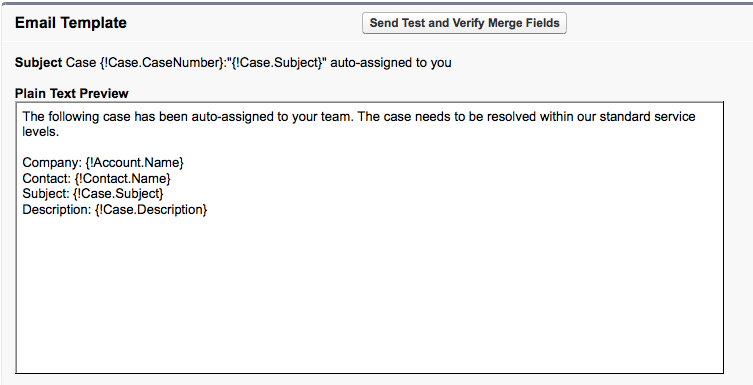 Salesforce Email Template Example