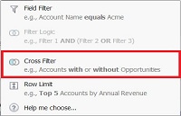 Salesforce Cross Filter Report Examples
