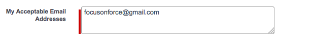 Acceptable Email Addresses