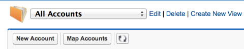Account Buttons on List View