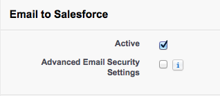 Activate Email to Salesforce