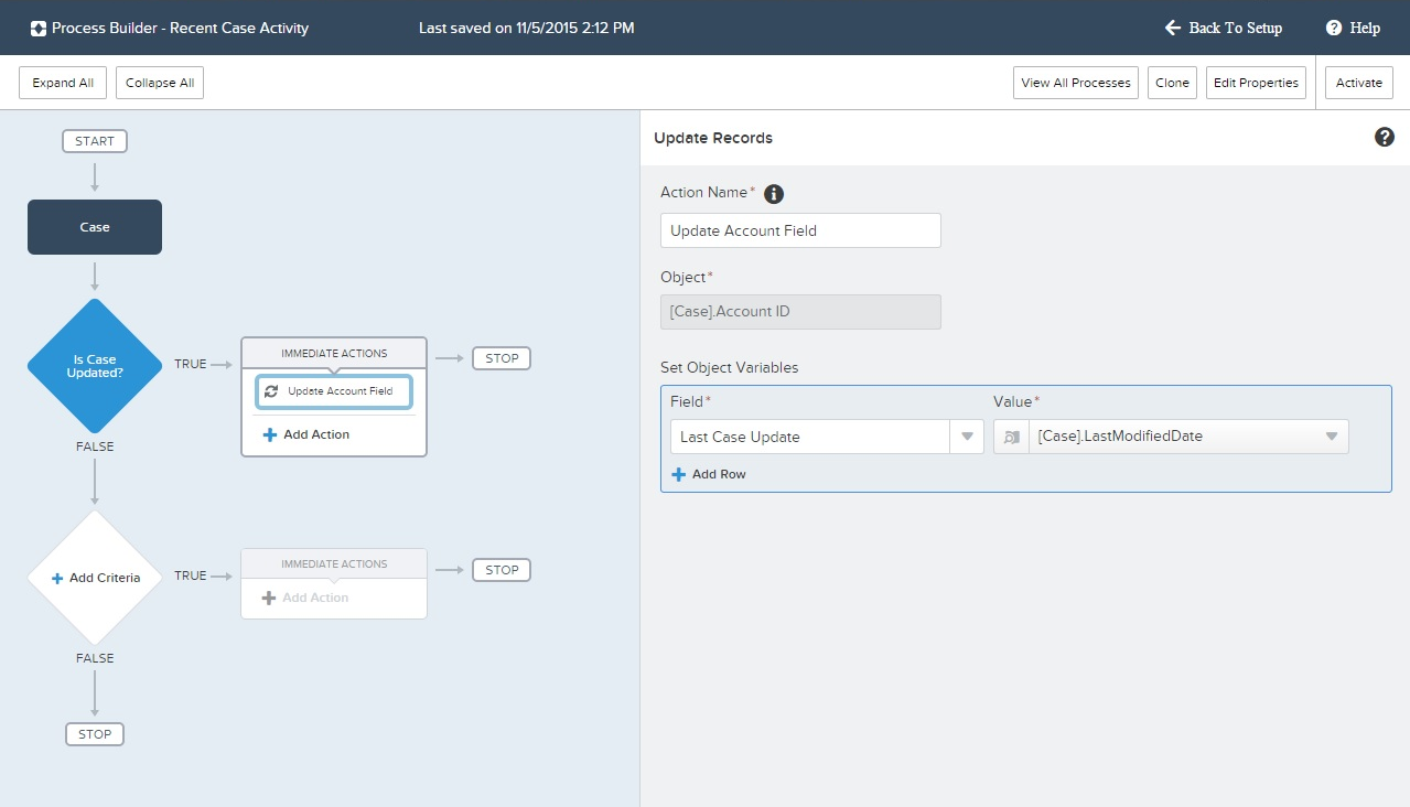 process builder in change set