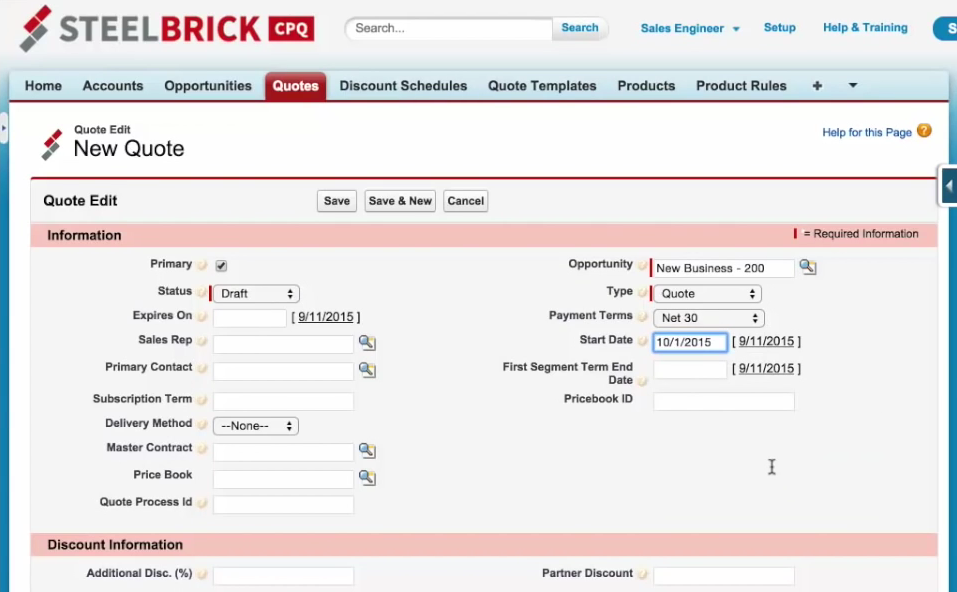 Adding CPQ and Billing Functionality to Salesforce by acquiring SteelBrick
