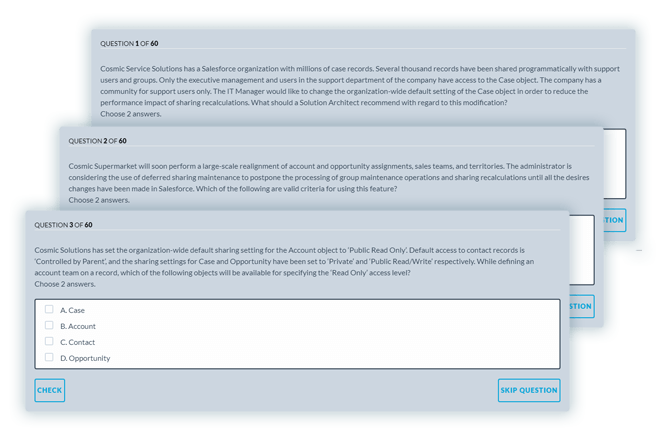 Sharing and Visibility Designer Practice Exam Questions