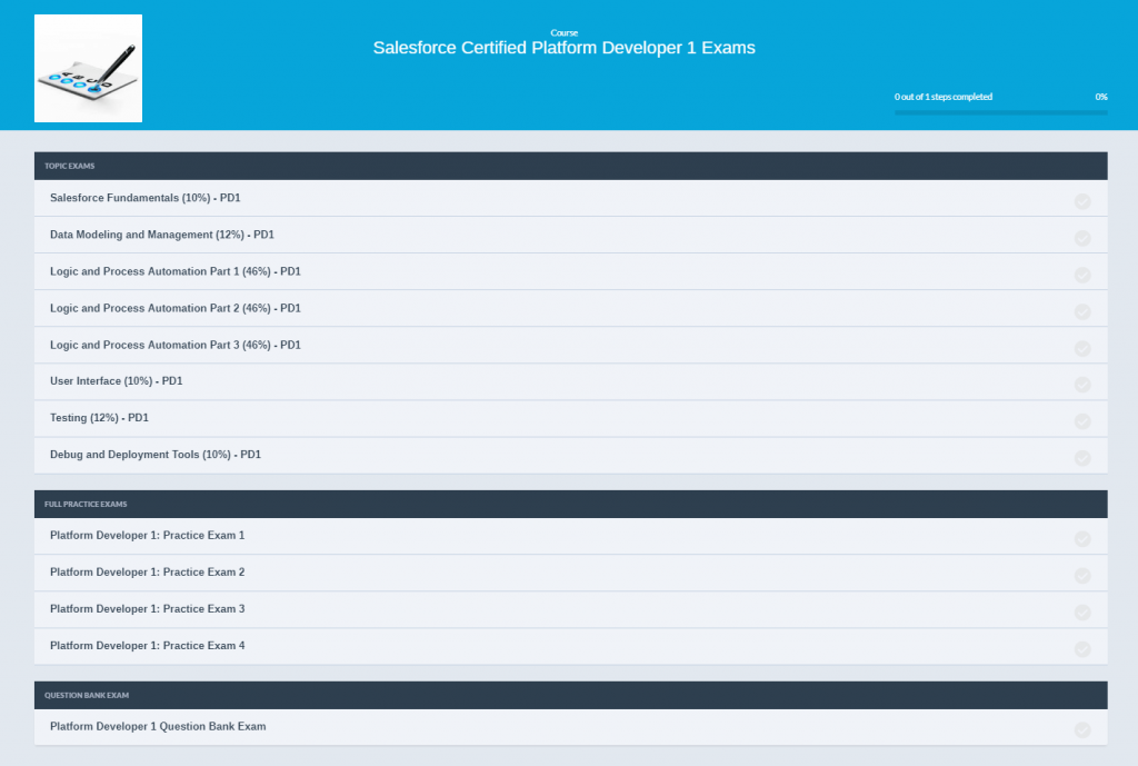 Salesforce Platform Developer 1 Certification Practice Exams