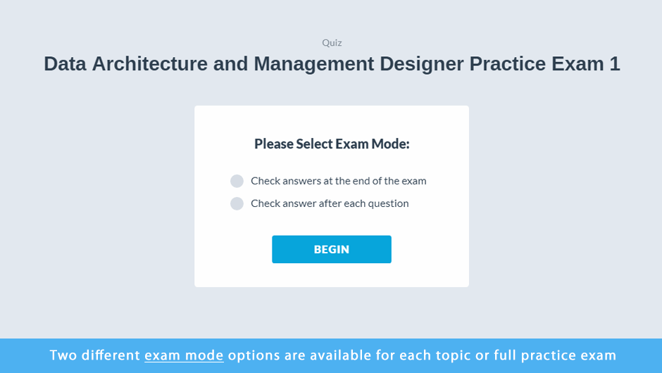 Exam Data-Architecture-And-Management-Designer Exercise